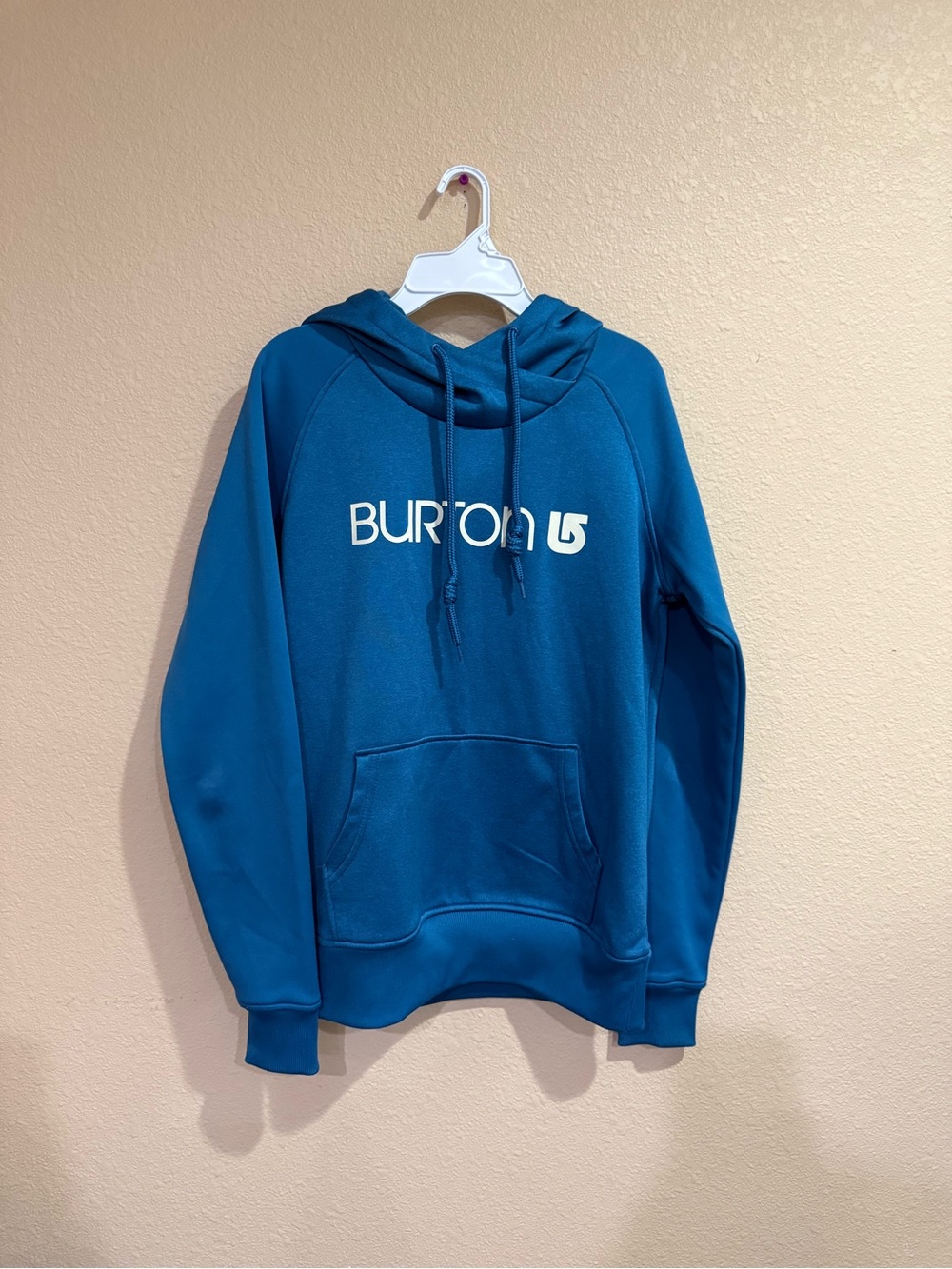 Burton Blue Pullover Hoodie with White Logo-Small